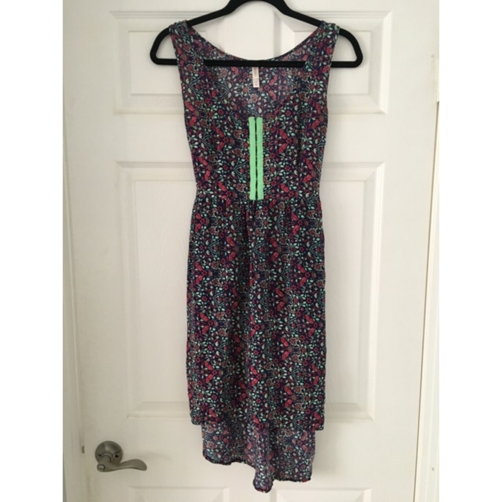 Floral Print Sleeveless Dress Small